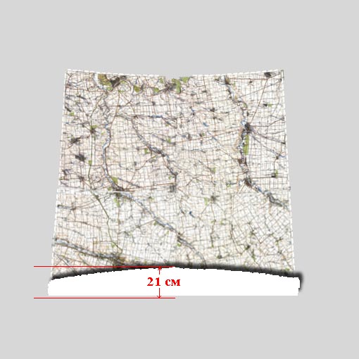 Сгибание нижнего края карты Складывание карты